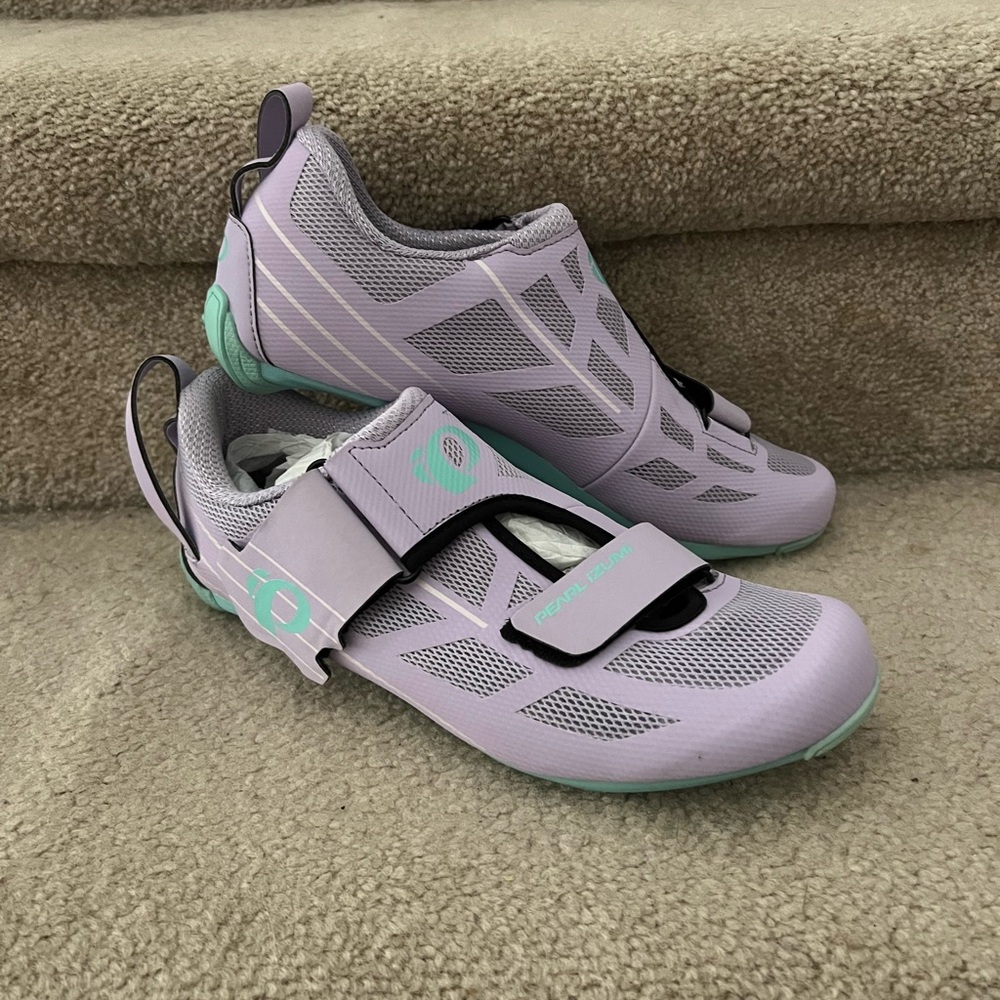 Pearl Izumi Purple and Blue Athletic Shoes with Velcro Straps